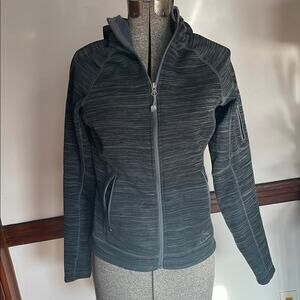 L.L. Bean Charcoal Ski Jacket with Hood and Textured Fabric